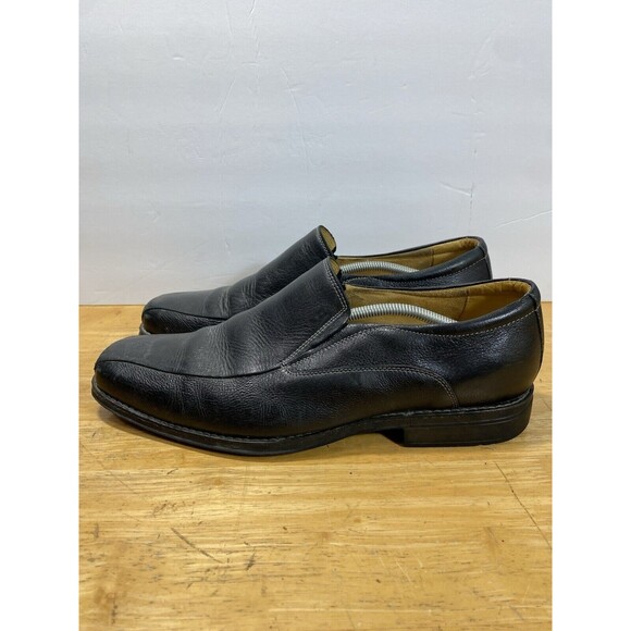 Sandro Moscoloni 17741LV Brazilian Black Leather Slip-on Dress Loafer Size 13 - Picture 3 of 10